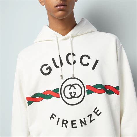 Cotton 'Gucci Firenze 1921' hooded sweatshirt 